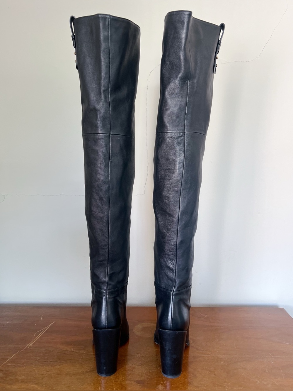 FRAME • Le Mulholland Over The Knee Boot black nappa leather OTK high heel tall - Picture 9 of 16